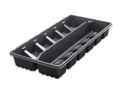 TR F T1020 R 12 Flat Black - 100 per case - Flats & Inserts